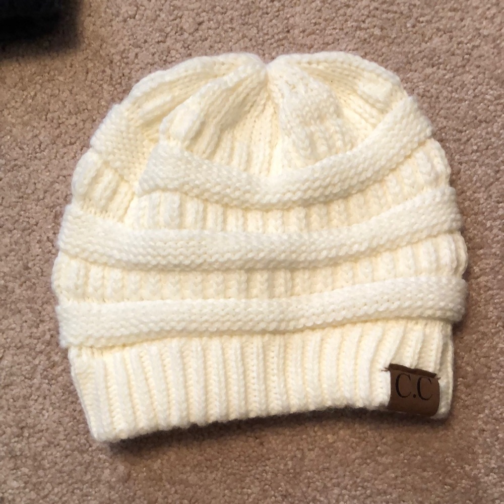 Cream beanie